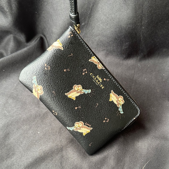 Coach Black Wristlet with Musical Penguins - Picture 4 of 4